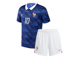 Francúzsko Kylian Mbappe #10 Domáci Detský futbalový dres MS 2026 Krátky Rukáv (+ trenírky)